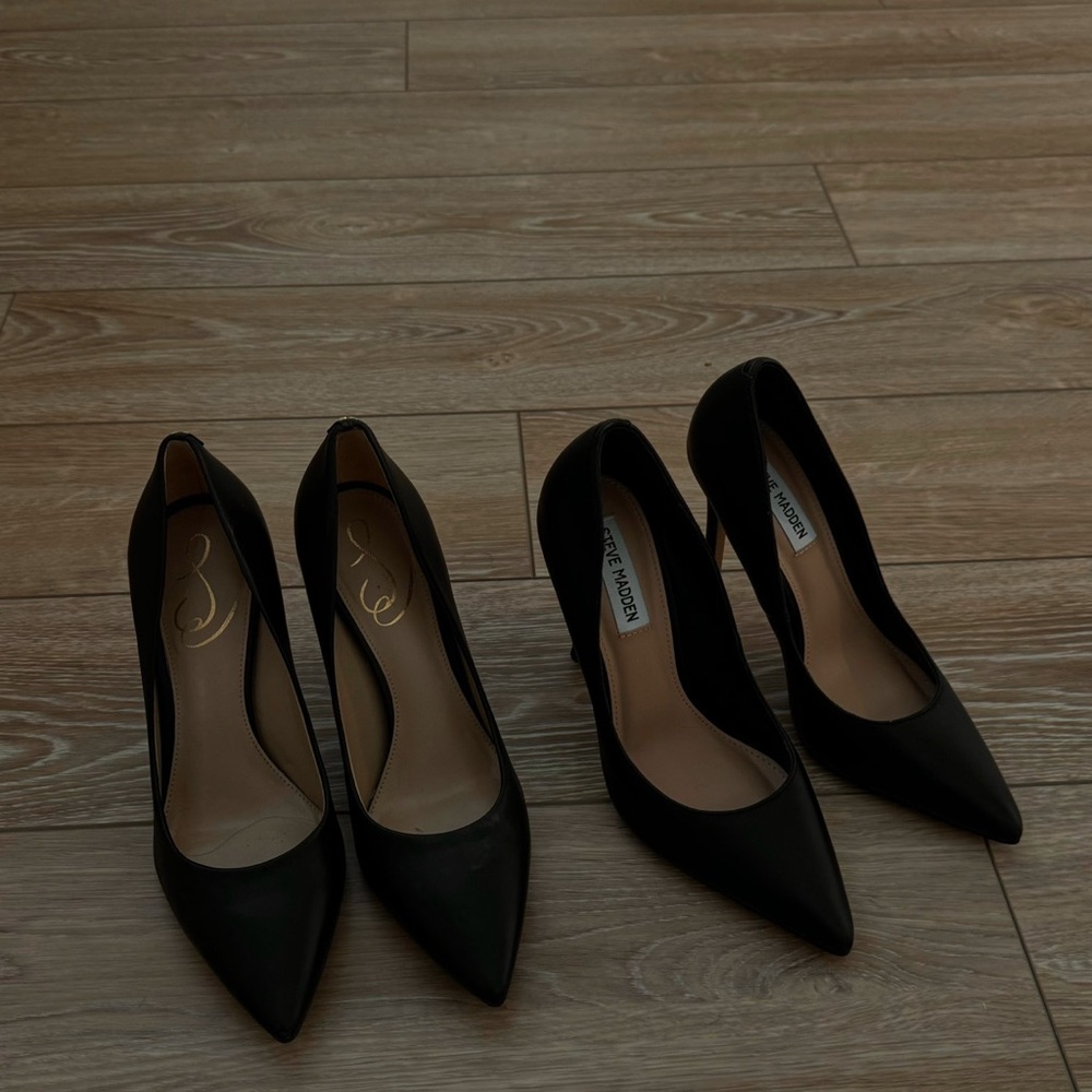 Brand new never wore Steve Madden size 6 is Elegant Black Women's Heels